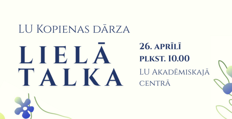 Lielā talka LU Kopienas dārzā - jau rīt! 