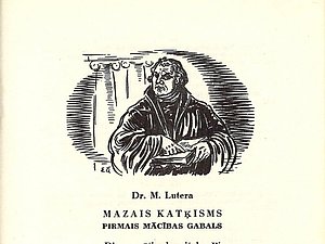 Mārtiņa Lutera grāmatas „Mazais katķisms” lappuse.