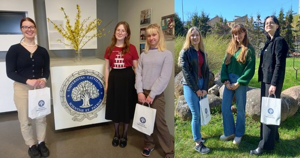 Skolēni un studenti Humanitāro zinātņu fakultātē pasākumā "Studenta kurpēs"