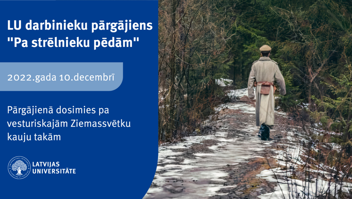LU darbinieku pārgājiena informatīvais plakāts
