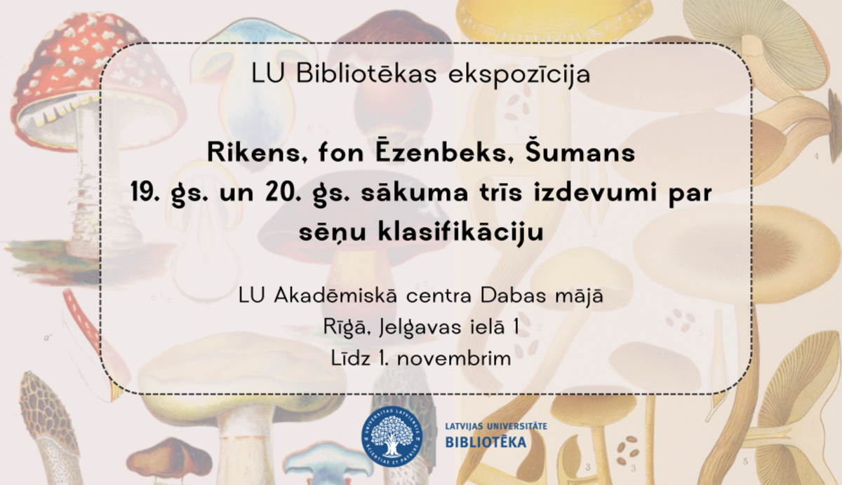 Ekspozīcijas par sēnēm plakāts