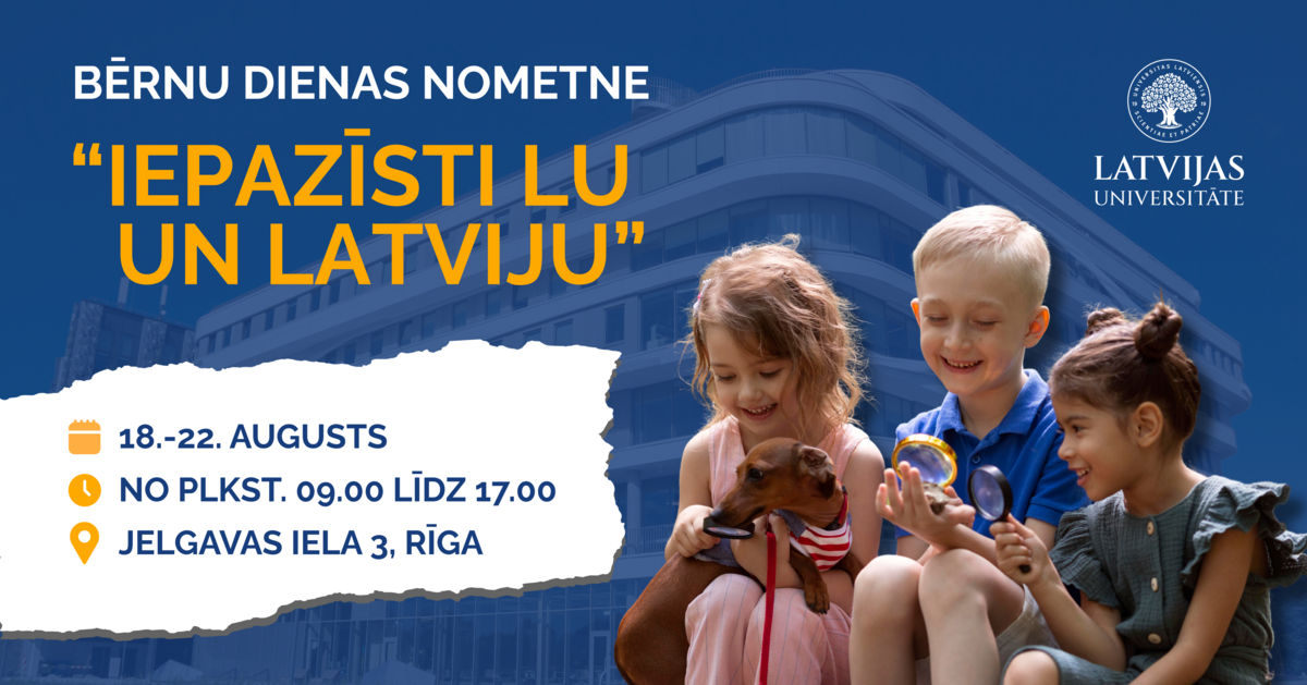 Dienas nometnes bērniem reklāmas plakāts