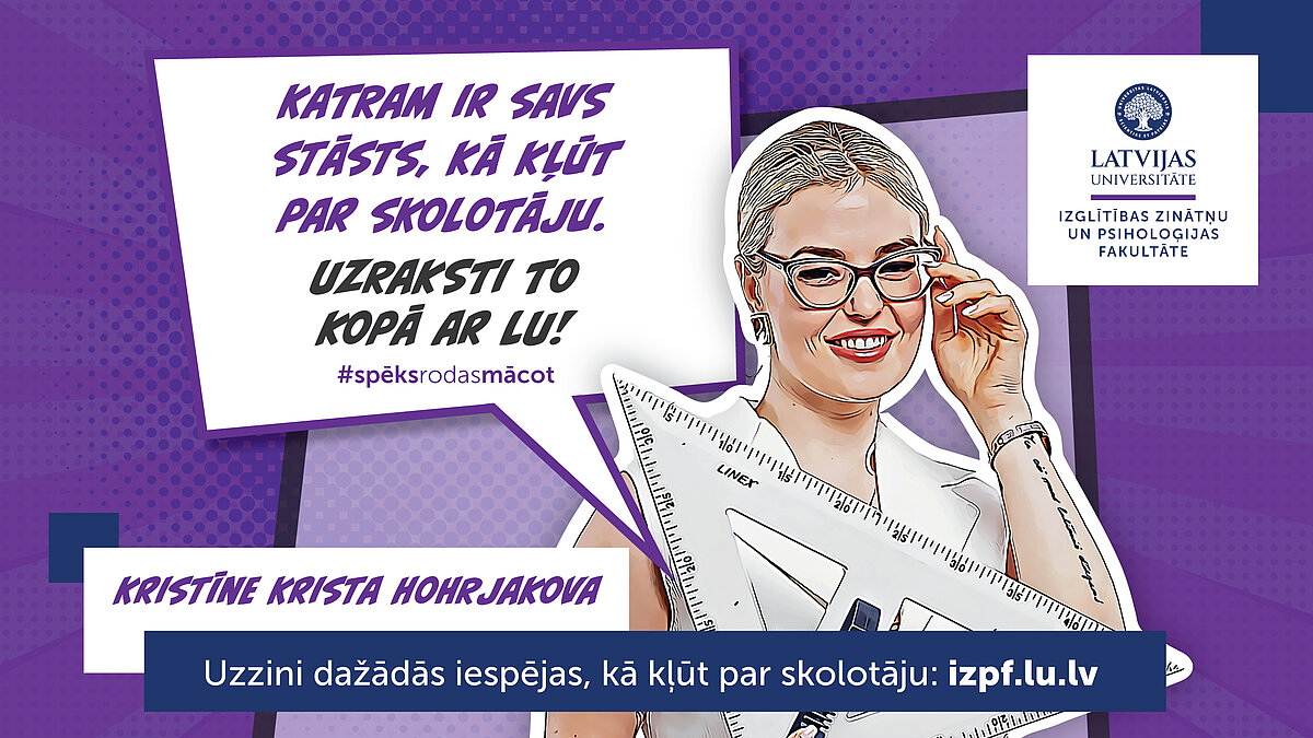plakāts, kas aicina kļūt par matemātikas skolotāju