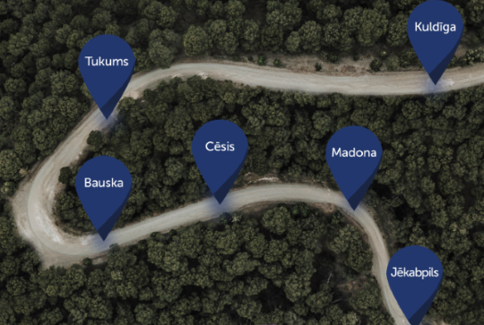 Vizuālis ar LU filiāļu pilsētām