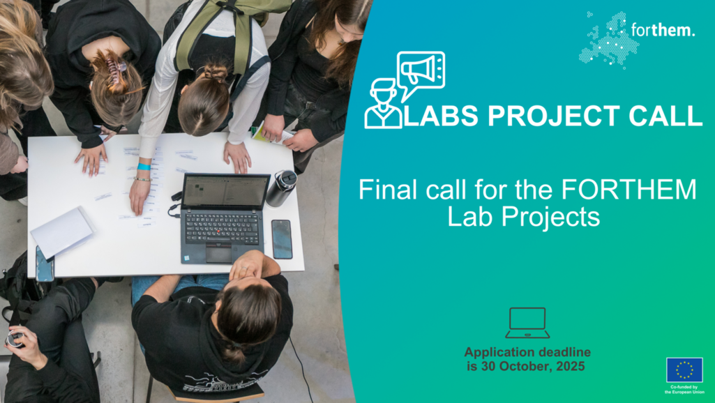 FORTHEM Labs Project Call, application deadline 30 October 2025