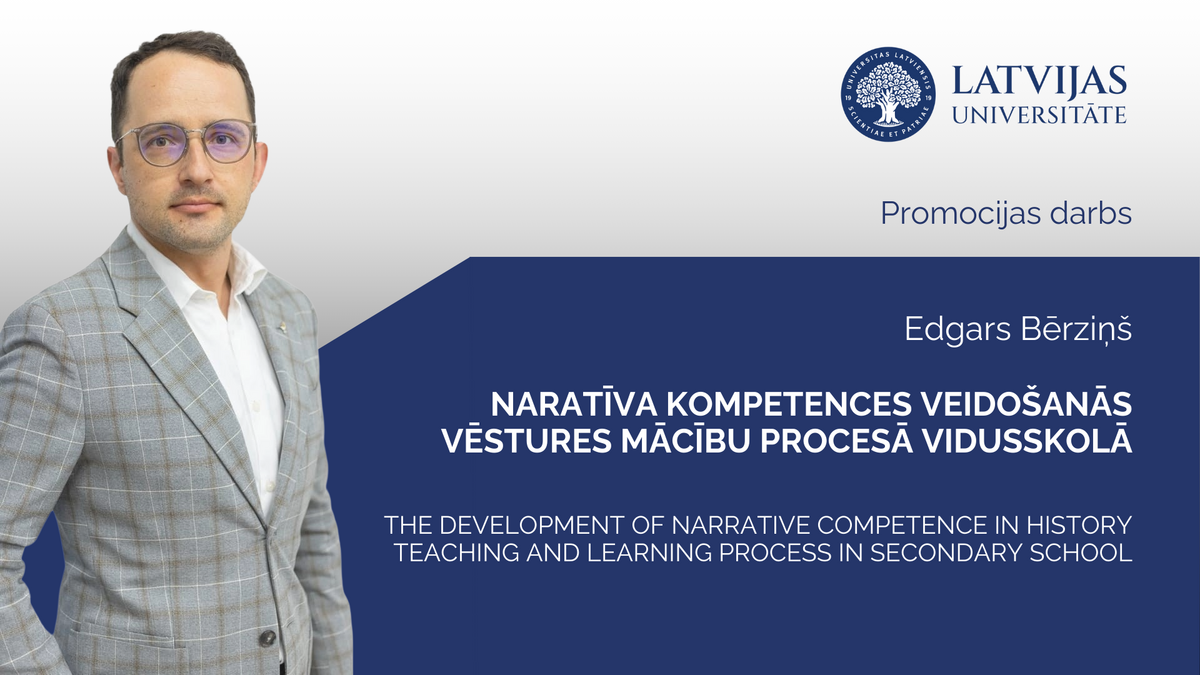 Edgara Bērziņa foto un informācija par promocijas darba aizstāvēšanu