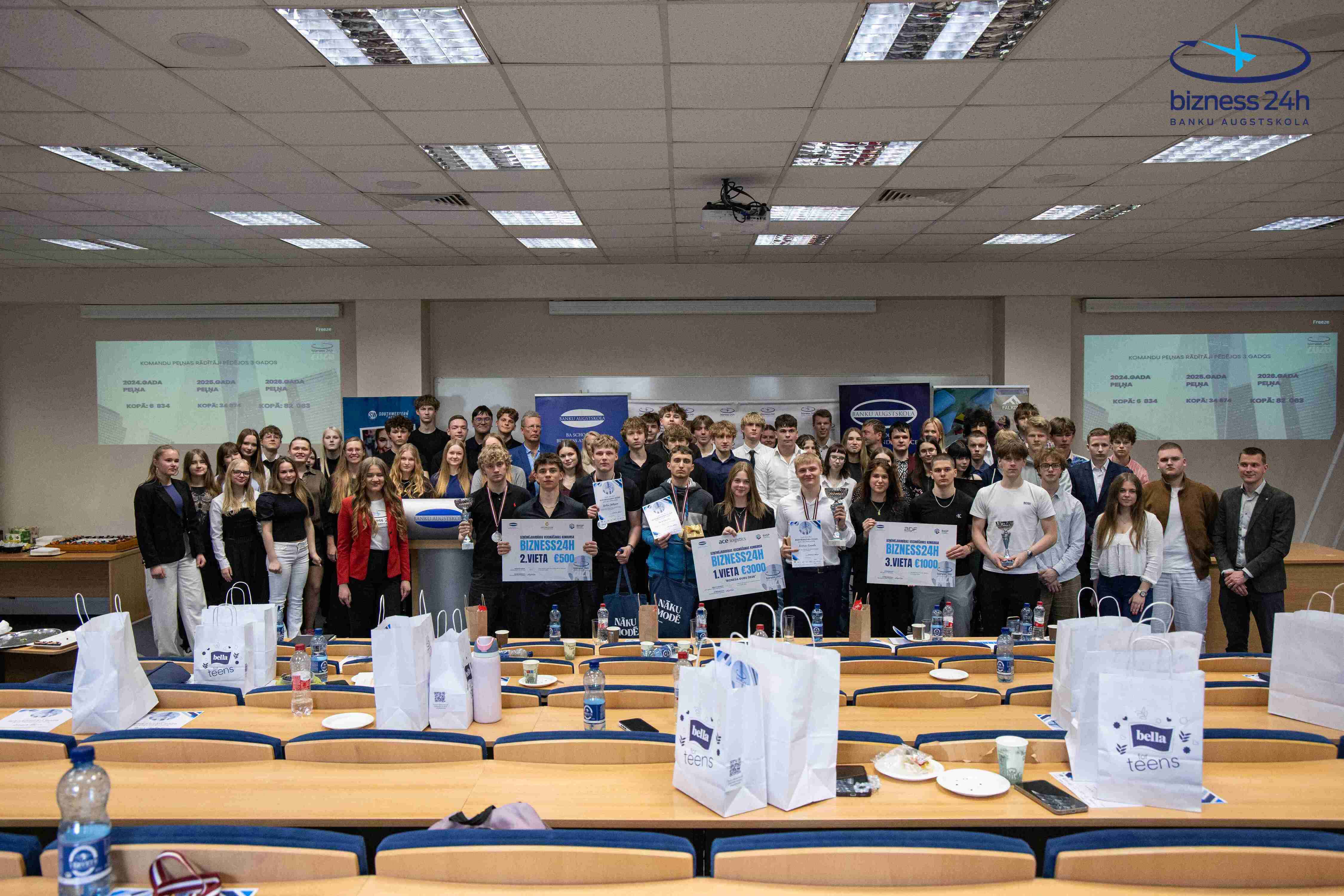 LU Banku augstskolas uzņēmējdarbības veicināšanas konkursa “Bizness24h 2026” uzvarētāji